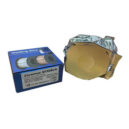ลวดเชื่อมมิกสแตนเลสฟลักซ์คอร์ 308L (แบบไม่ใช้แก๊ส) POWERWELD COREMAX SF308LN (ม้วนละ 1 กก.)