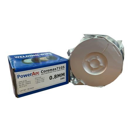 ลวดเชื่อมฟลักซ์คอร์ไวร์ POWERARC COREMAX-71GS (E71T-GS)
