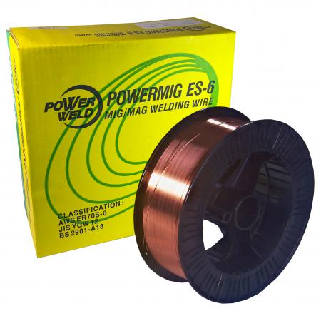 ลวดเชื่อมมิก CO2 POWERWELD ES-6 (ER70S-6)