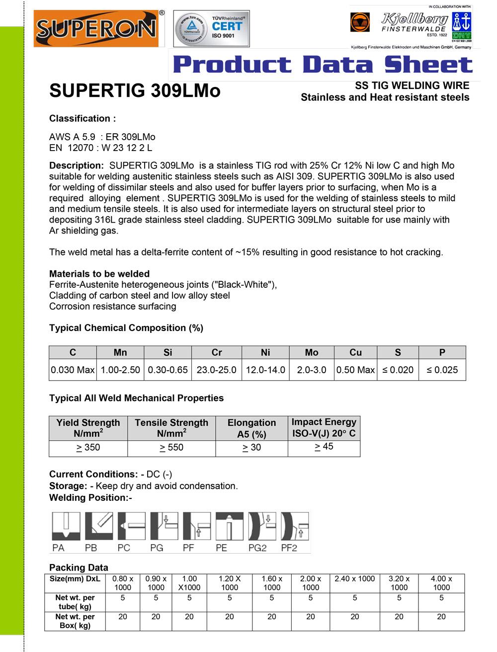 ER309LMo SUPERTIG 309LMo